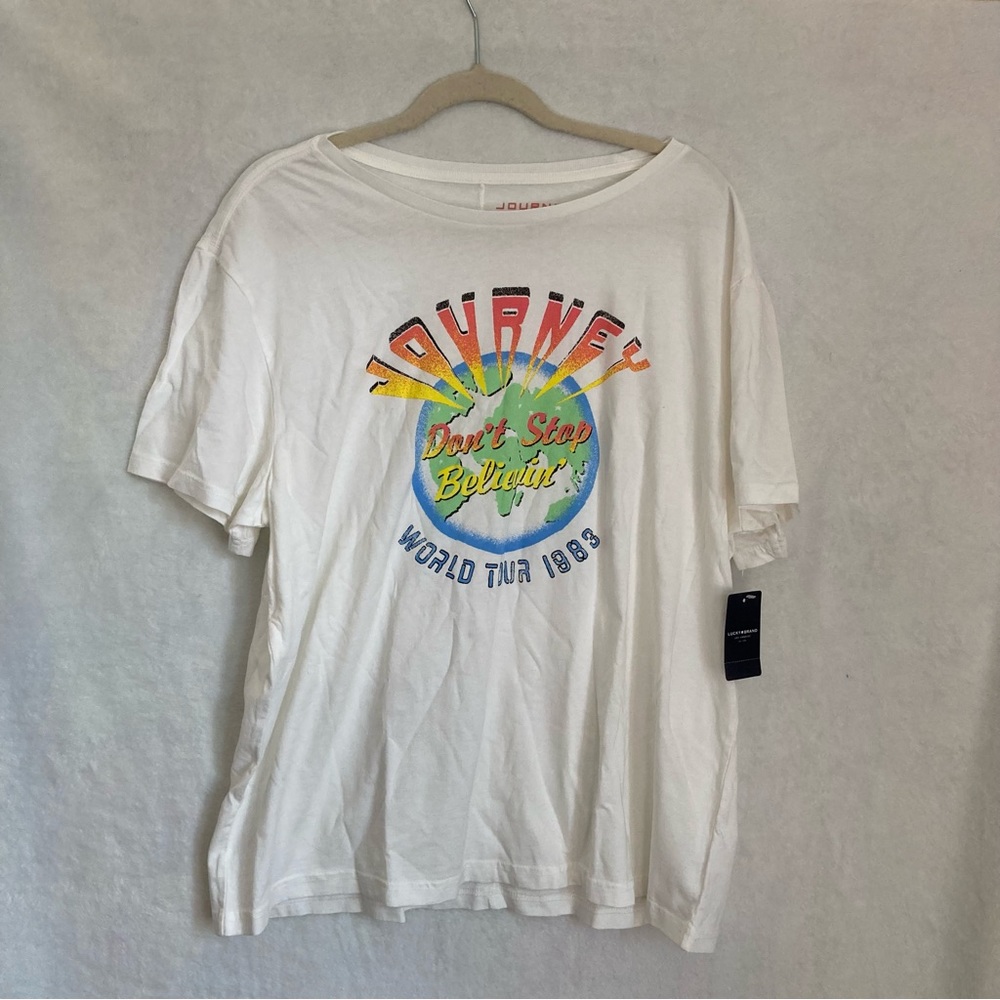 Journey "Don't Stop Believin'" White Graphic Tee